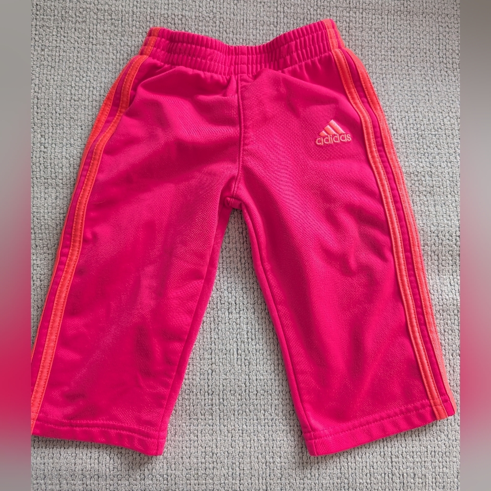 Adidas Baby Toddler Pink Track Pants Size 12 Months